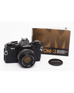 Olympus OM-3 Black w. 1.8/50mm Zuiko