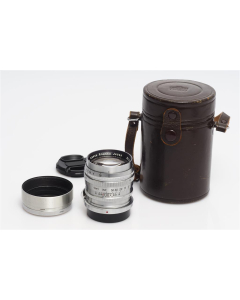 Nikon Nikkor-P.C 2/8.5cm "C" (for Contax) w. Hood & Keeper