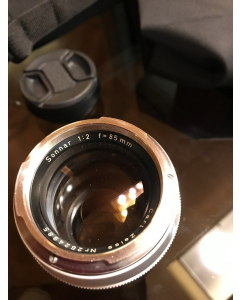 Carl Zeiss f. Contarex 2/85mm chrome Planar
